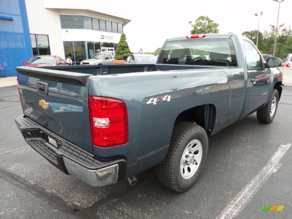 2012 Silverado 1500 Work Truck Regular Cab 4x4 - Blue Granite Metallic / Dark Titanium photo #8