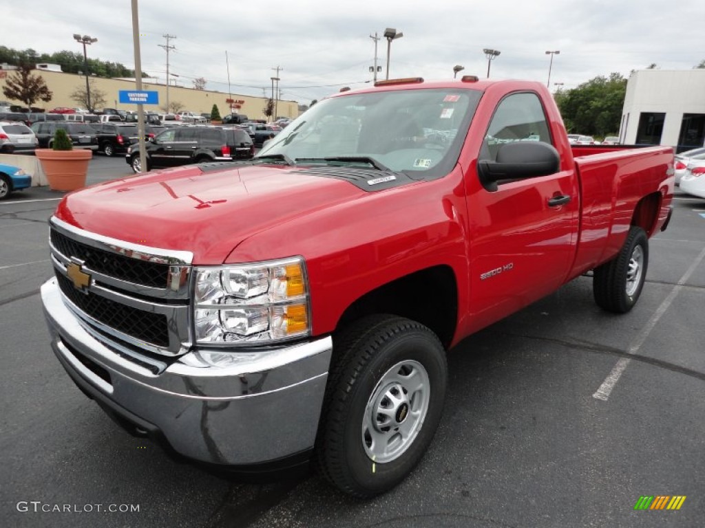 Victory Red 2012 Chevrolet Silverado 2500HD Work Truck Regular Cab 4x4 Exterior Photo #54246594