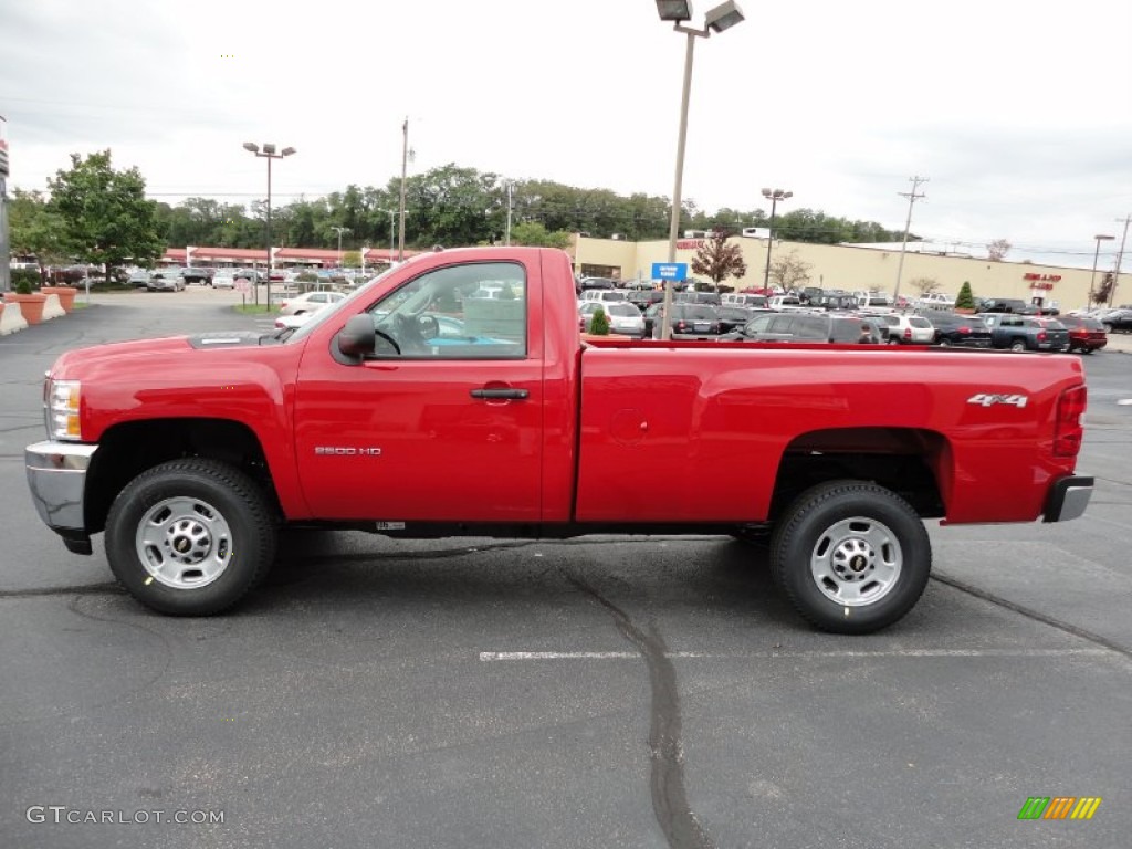 Victory Red 2012 Chevrolet Silverado 2500HD Work Truck Regular Cab 4x4 Exterior Photo #54246604