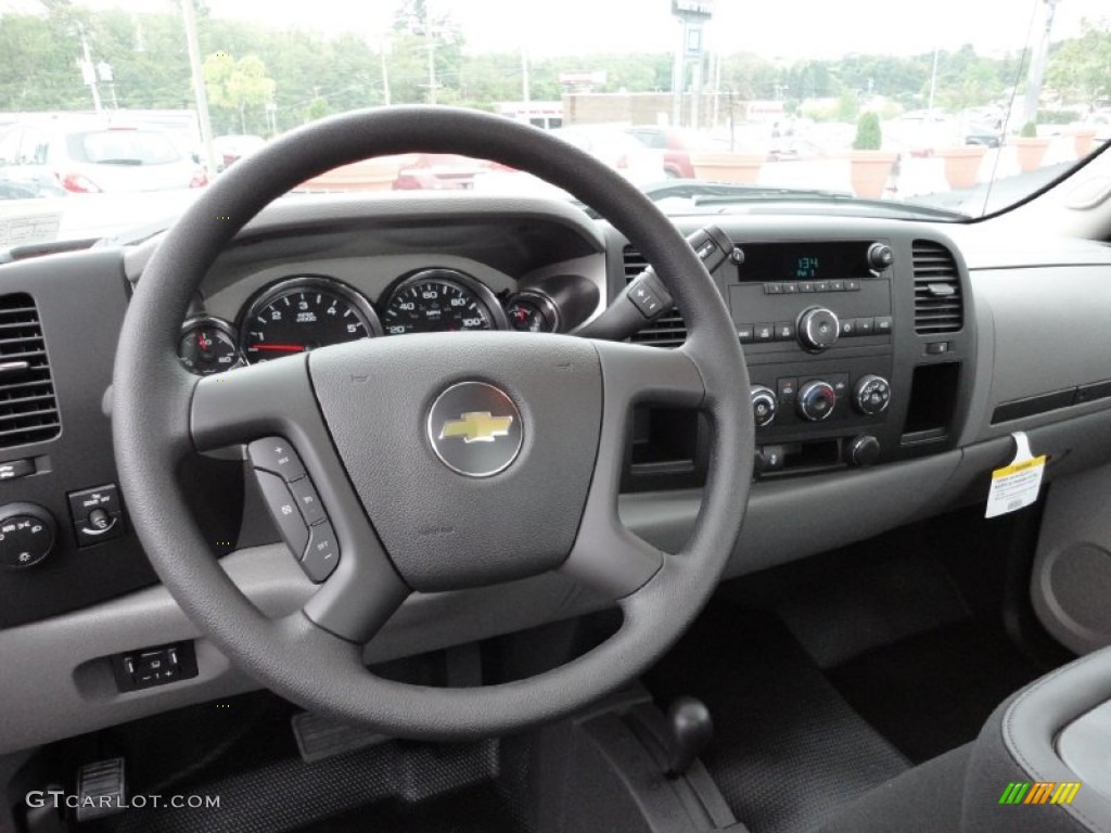 2012 Chevrolet Silverado 2500HD Work Truck Regular Cab 4x4 Dark Titanium Steering Wheel Photo #54246671