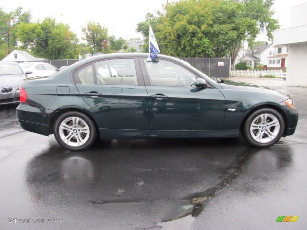 2008 3 Series 328xi Sedan - Deep Green Metallic / Beige photo #6