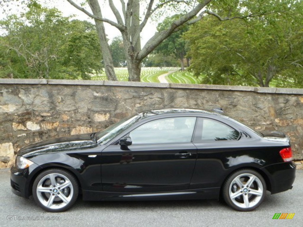 2008 1 Series 135i Coupe - Jet Black / Black photo #12