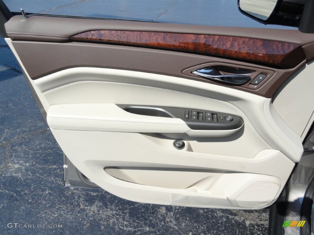 2012 Cadillac SRX Luxury Shale/Brownstone Door Panel Photo #54249716