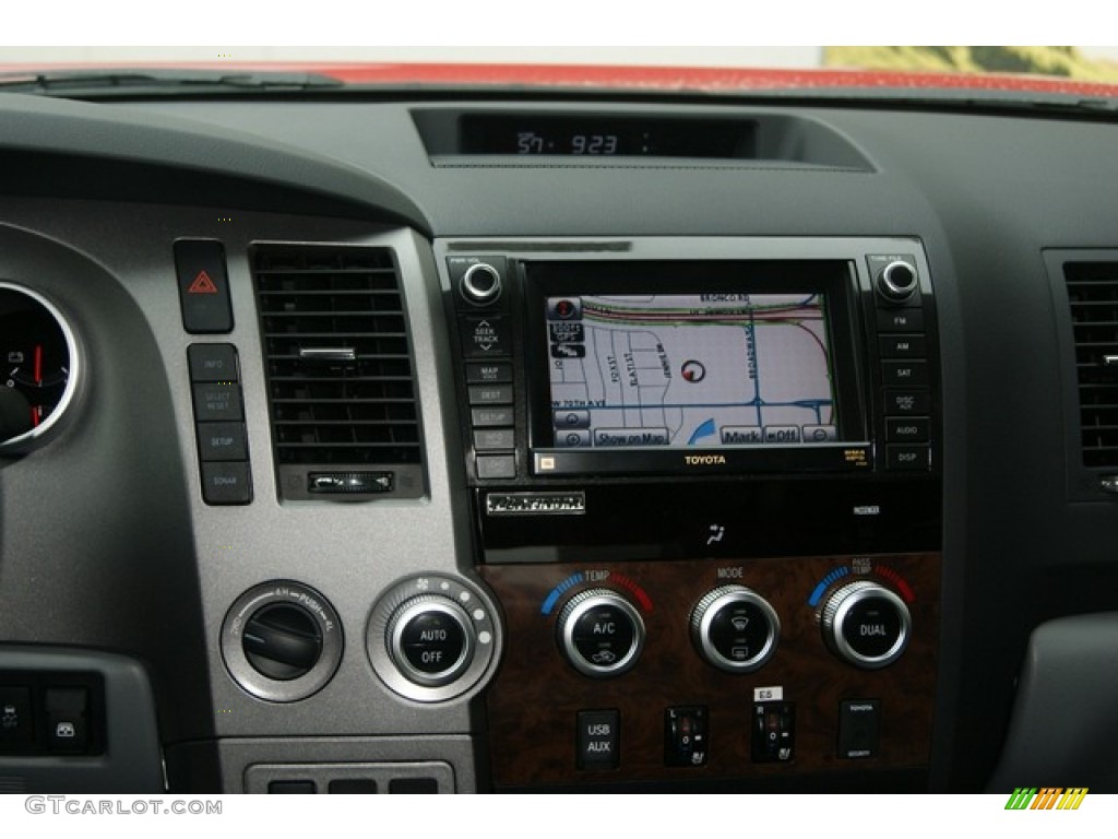 2011 Tundra Platinum CrewMax 4x4 - Barcelona Red Metallic / Graphite Gray photo #13