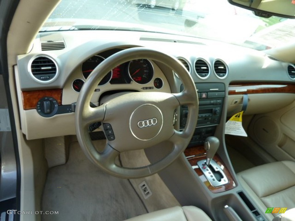 2004 Audi A4 3.0 quattro Cabriolet Beige Dashboard Photo #54250187