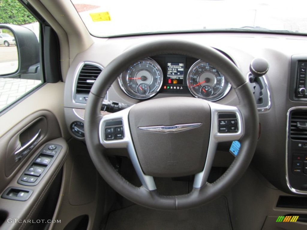 2011 Chrysler Town & Country Touring - L Dark Frost Beige/Medium Frost Beige Steering Wheel Photo #54250425