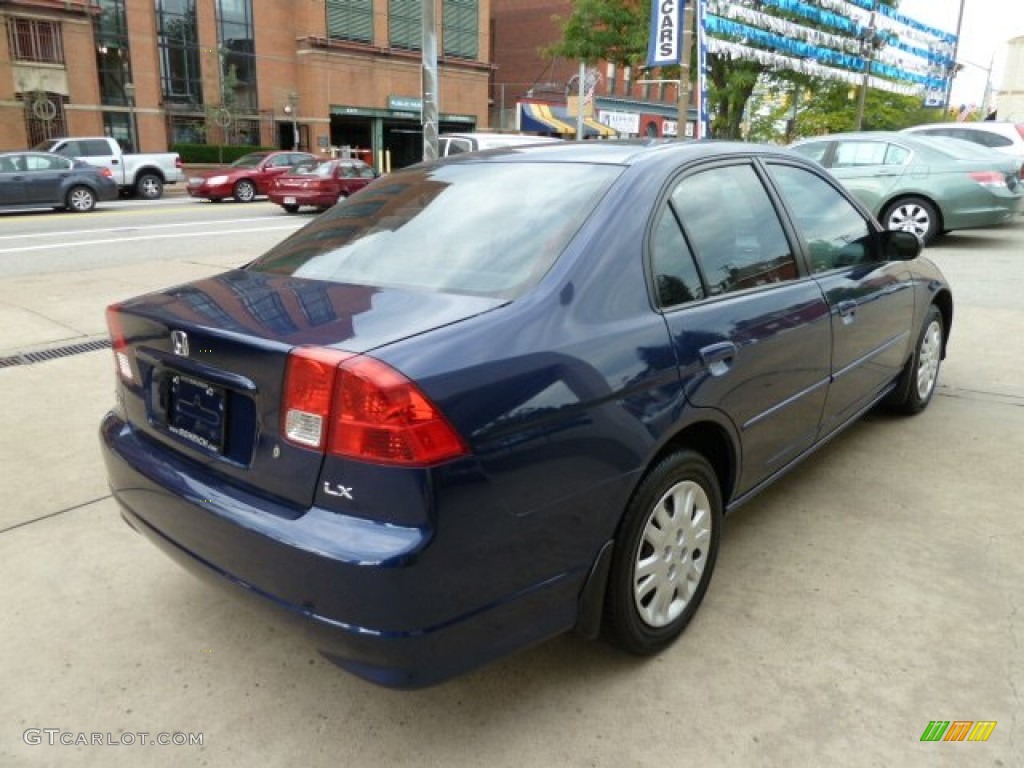 2005 Civic LX Sedan - Eternal Blue Pearl / Gray photo #4