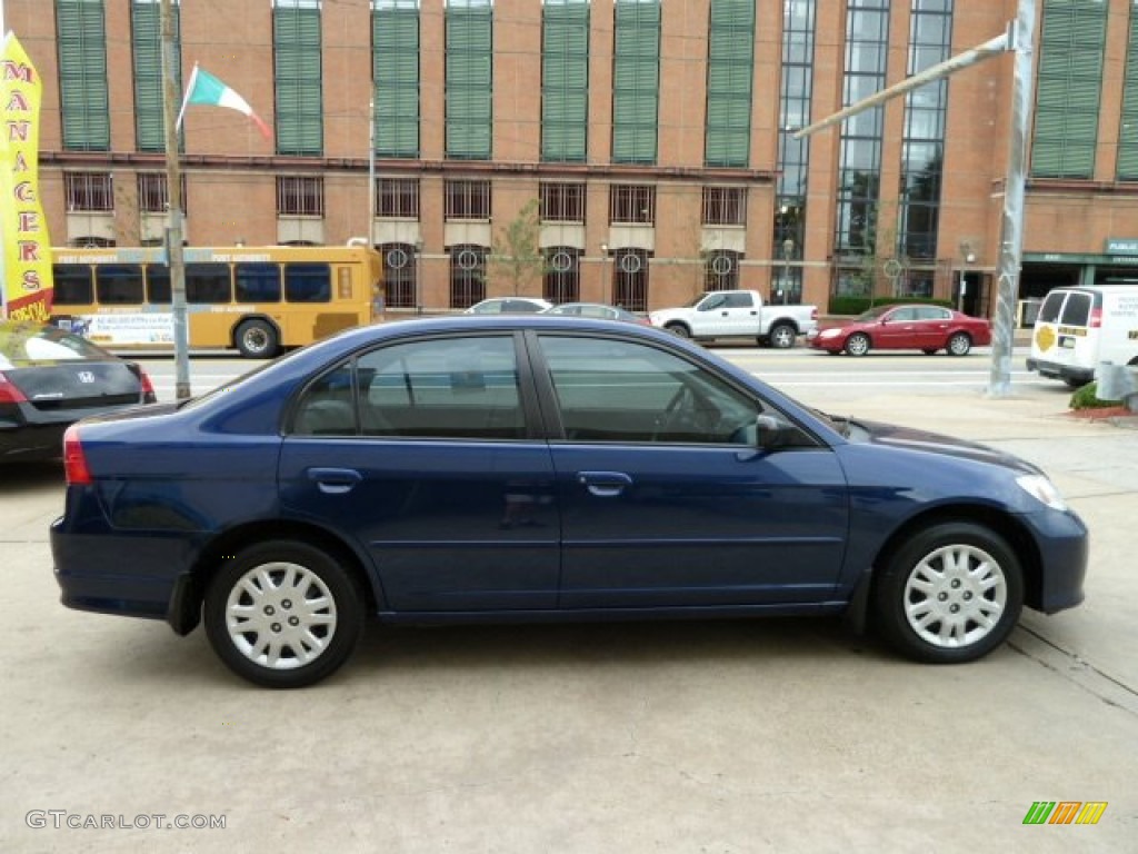 2005 Civic LX Sedan - Eternal Blue Pearl / Gray photo #5