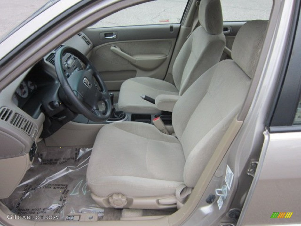 Beige Interior 2002 Honda Civic EX Sedan Photo #54250932