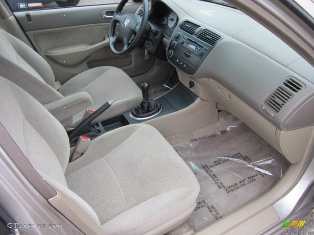 Beige Interior 2002 Honda Civic EX Sedan Photo #54250991