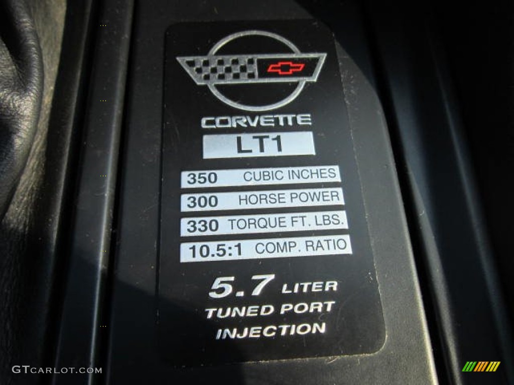 1992 Chevrolet Corvette Coupe Info Tag Photo #54251354