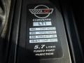 1992 Chevrolet Corvette Coupe Info Tag