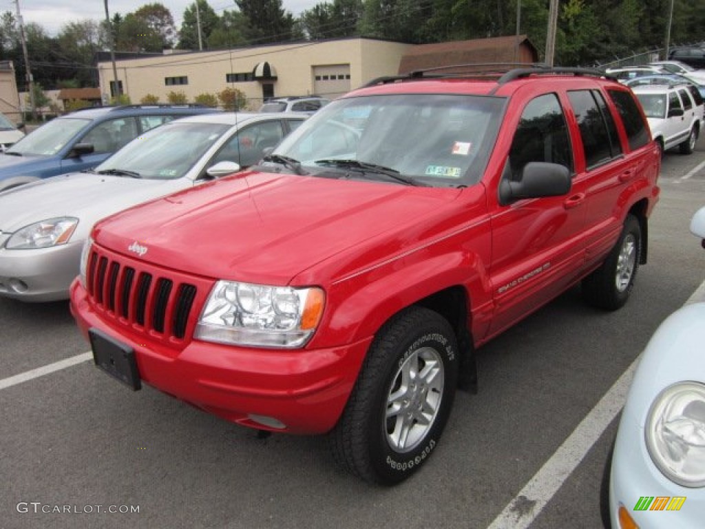 1999 Grand Cherokee Limited 4x4 - Flame Red / Agate photo #3
