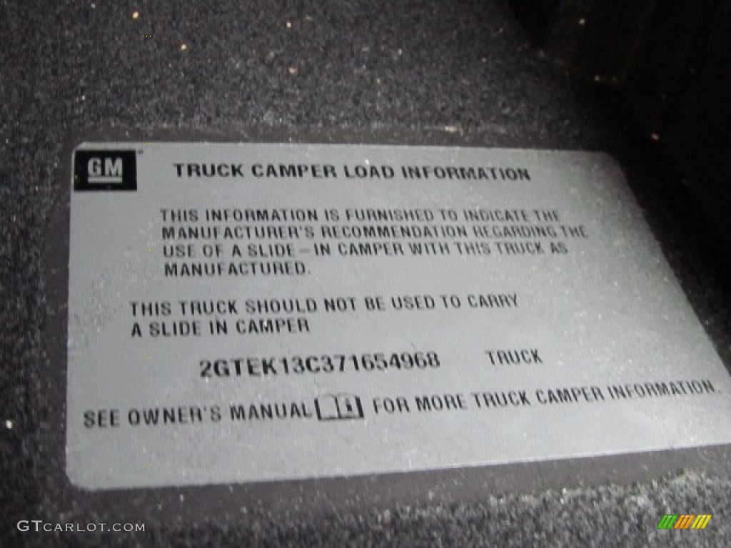 2007 GMC Sierra 1500 SLE Crew Cab 4x4 Info Tag Photo #54258143