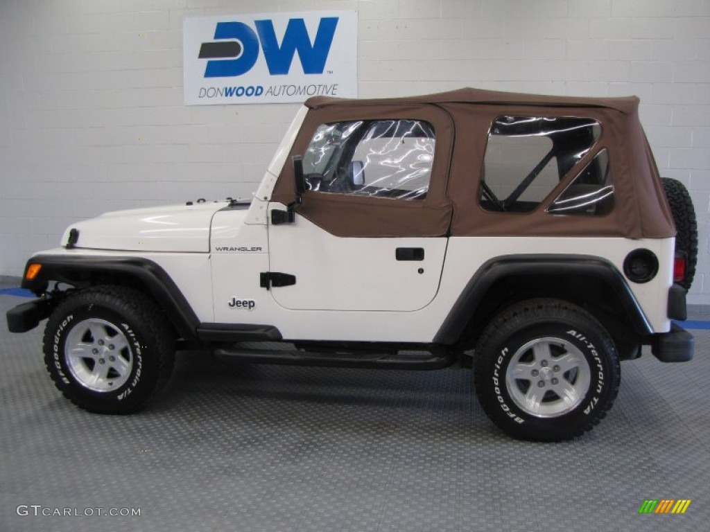 2000 Wrangler SE 4x4 - Stone White / Camel photo #4