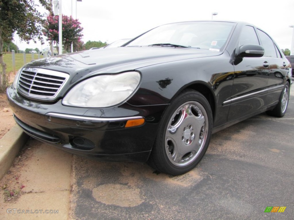 2000 S 500 Sedan - Black / Java photo #1