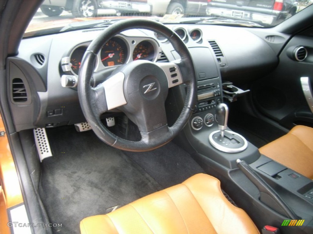 Burnt Orange Interior 2004 Nissan 350Z Touring Coupe Photo #54261179