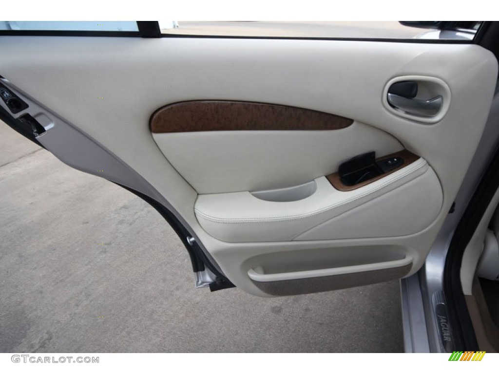 2002 Jaguar S-Type 3.0 Ivory Door Panel Photo #54262014
