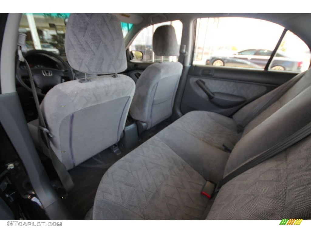 Gray Interior 2001 Honda Civic LX Sedan Photo #54262625