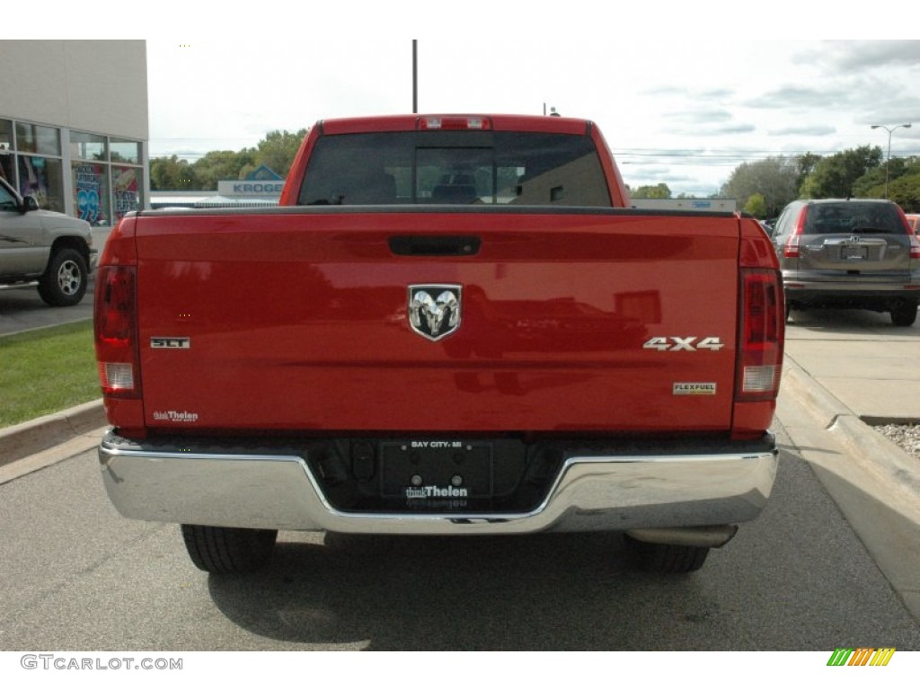 2011 Ram 1500 SLT Quad Cab 4x4 - Flame Red / Dark Slate Gray/Medium Graystone photo #6