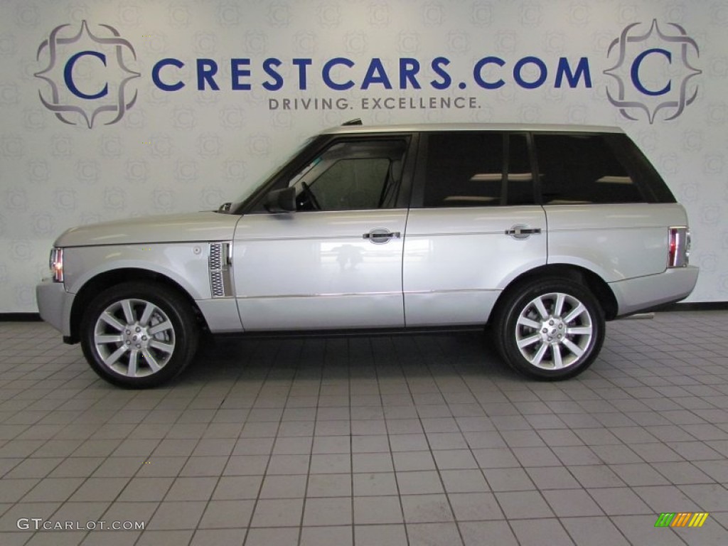 2007 Range Rover Supercharged - Zermatt Silver Metallic / Ivory/Black photo #1