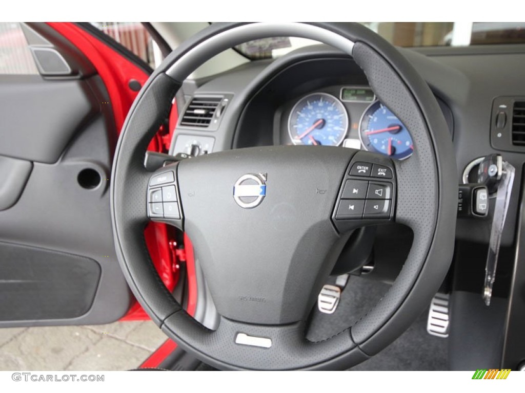 2012 Volvo C30 T5 R-Design Off Black Steering Wheel Photo #54268151