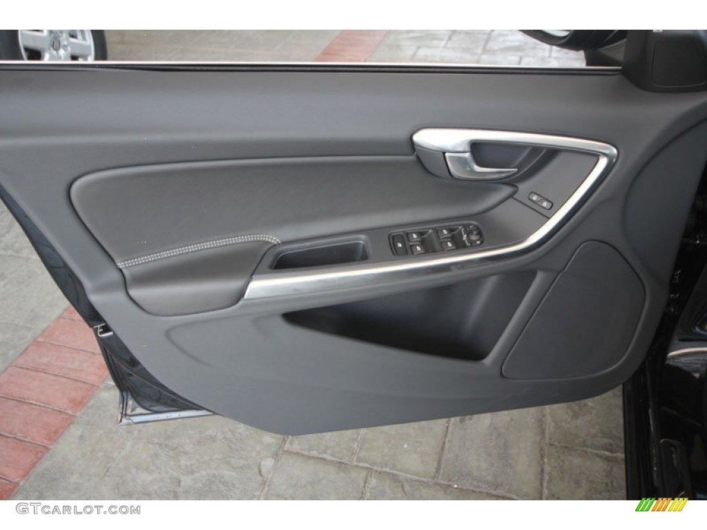 2012 Volvo S60 T6 AWD Off Black/Anthracite Black Door Panel Photo #54268928