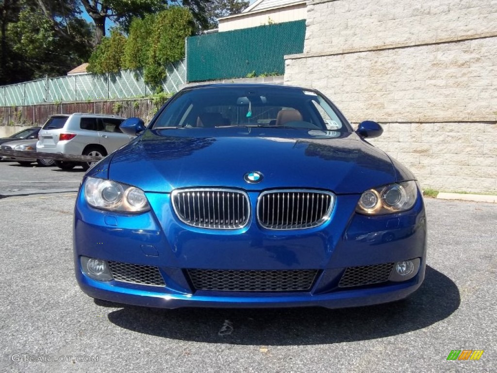 2007 3 Series 335i Coupe - Montego Blue Metallic / Saddle Brown/Black photo #3