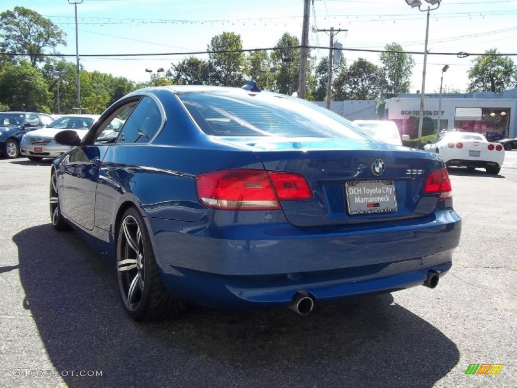 2007 3 Series 335i Coupe - Montego Blue Metallic / Saddle Brown/Black photo #5