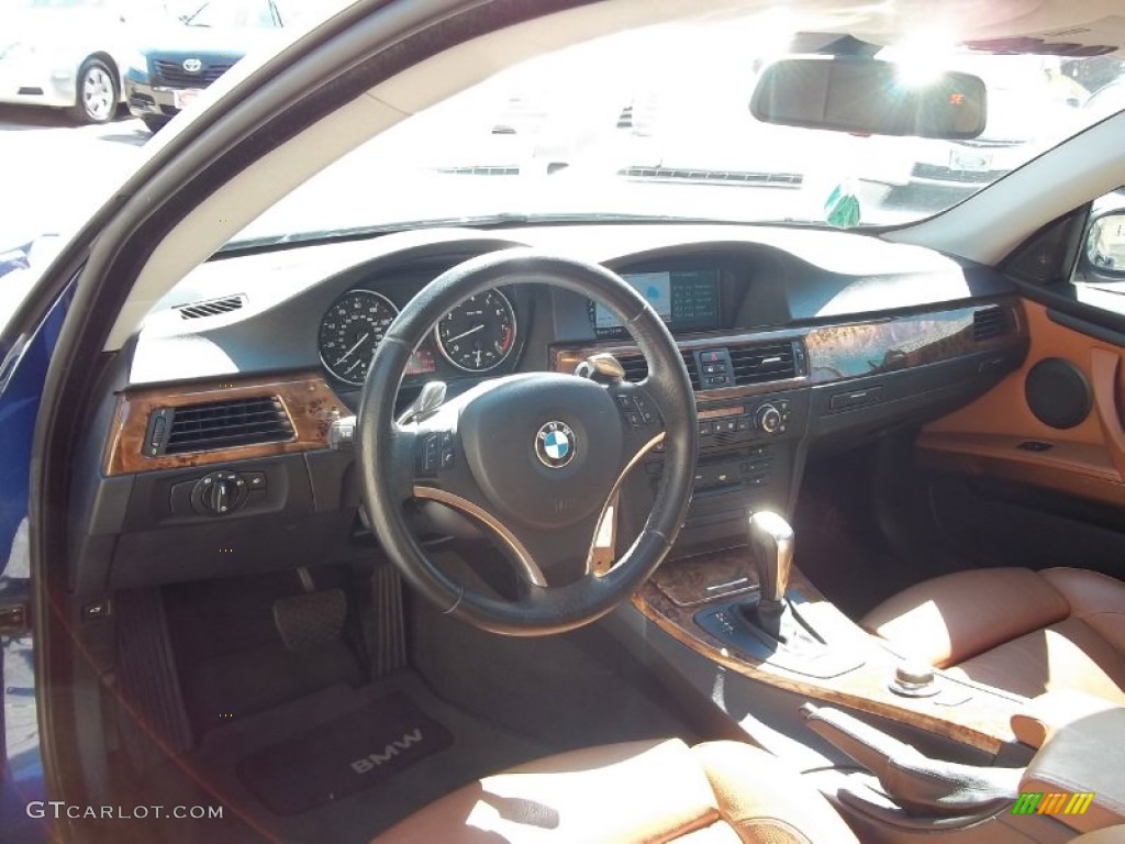 2007 3 Series 335i Coupe - Montego Blue Metallic / Saddle Brown/Black photo #22