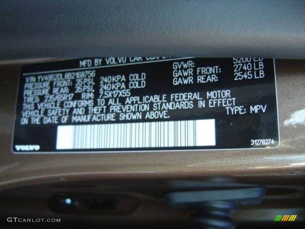 2011 XC60 3.2 - Terra Bronze Metallic / Soft Beige/Esspresso Brown photo #23