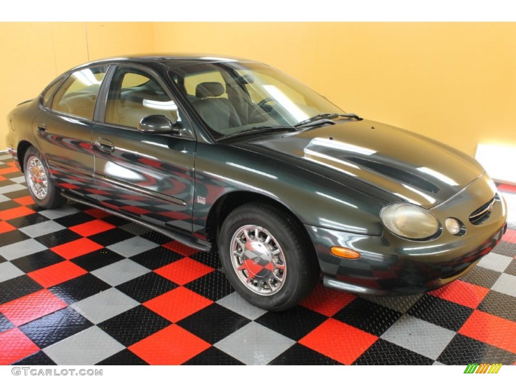 1998 Taurus SE - Dark Green Satin Metallic / Medium Graphite photo #1