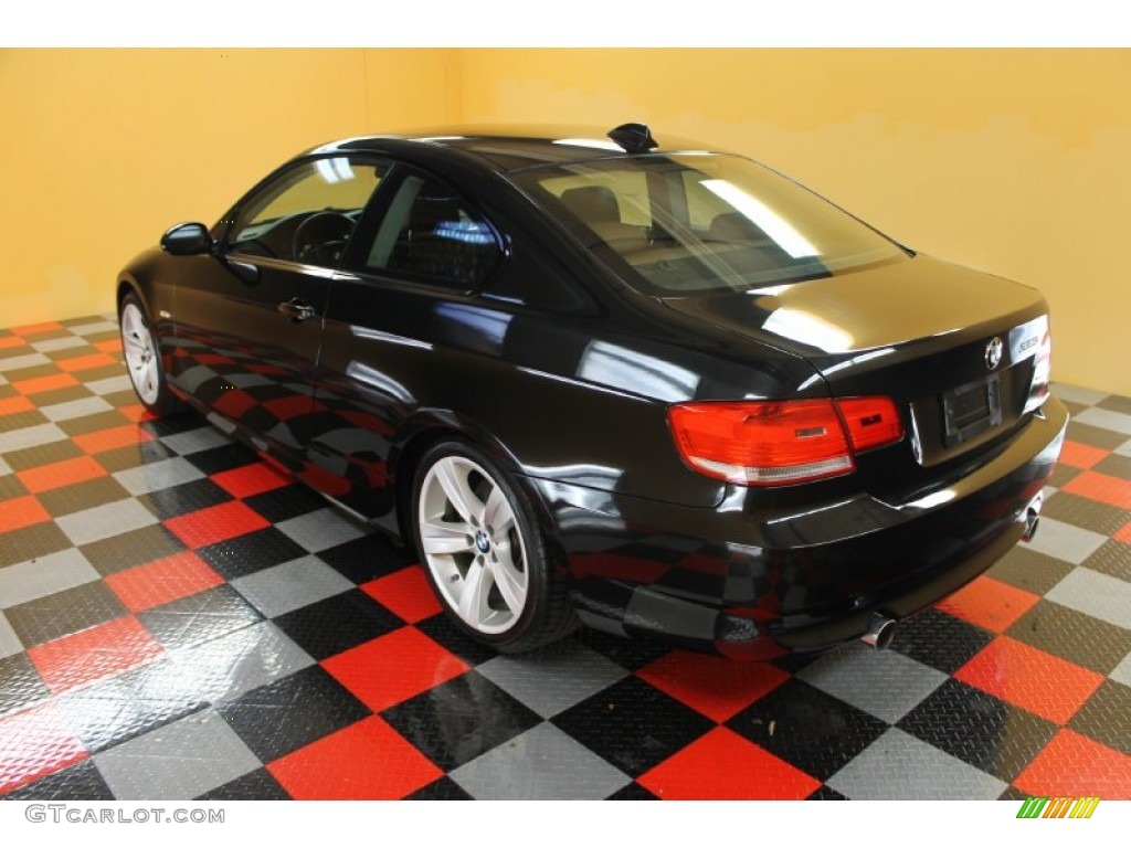 2009 3 Series 335i Coupe - Black Sapphire Metallic / Saddle Brown Dakota Leather photo #3
