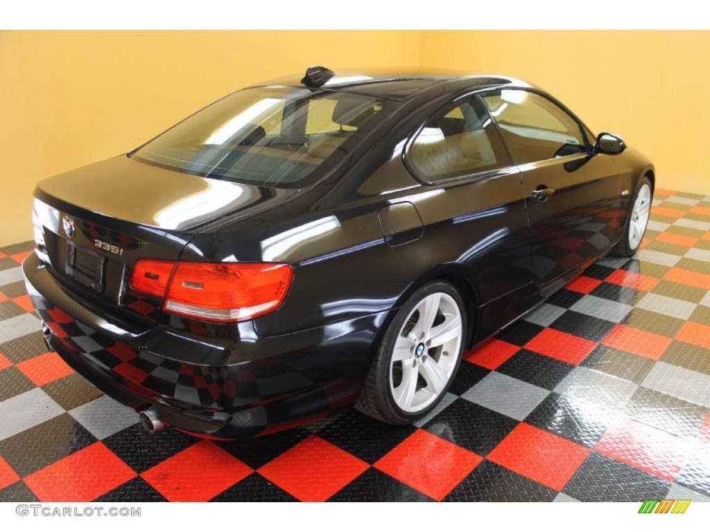 2009 3 Series 335i Coupe - Black Sapphire Metallic / Saddle Brown Dakota Leather photo #4