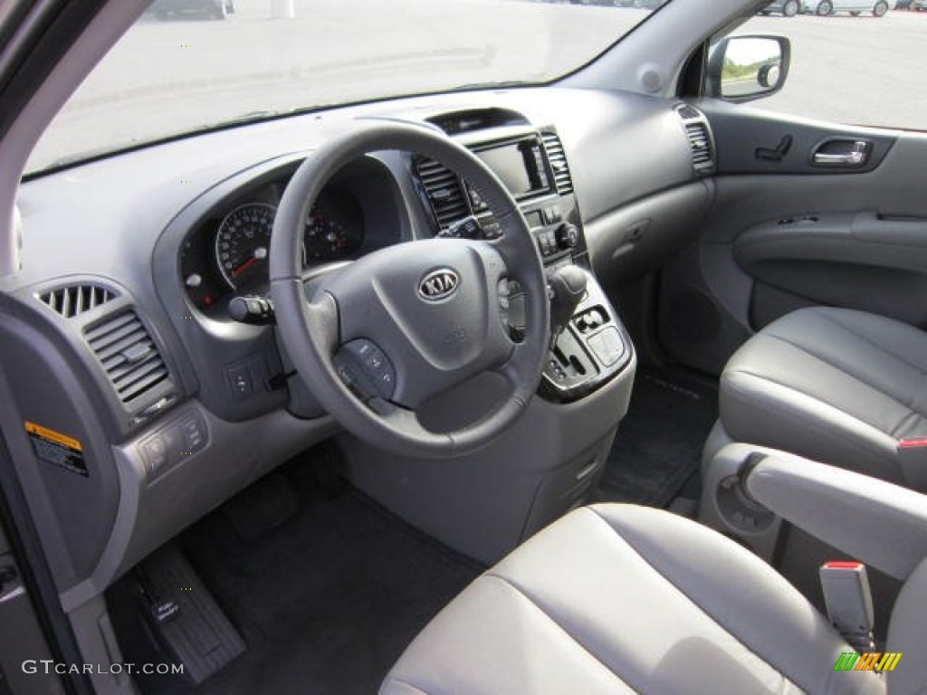 Gray Interior 2011 Kia Sedona EX Photo #54280151
