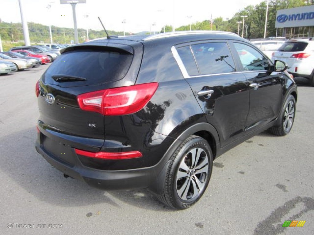 2011 Sportage EX AWD - Black Cherry / Black photo #7