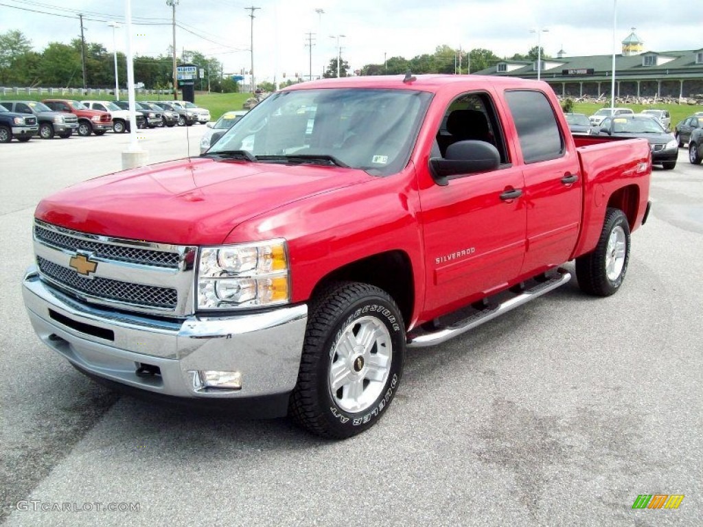 Victory Red 2012 Chevrolet Silverado 1500 LT Crew Cab 4x4 Exterior Photo #54281801