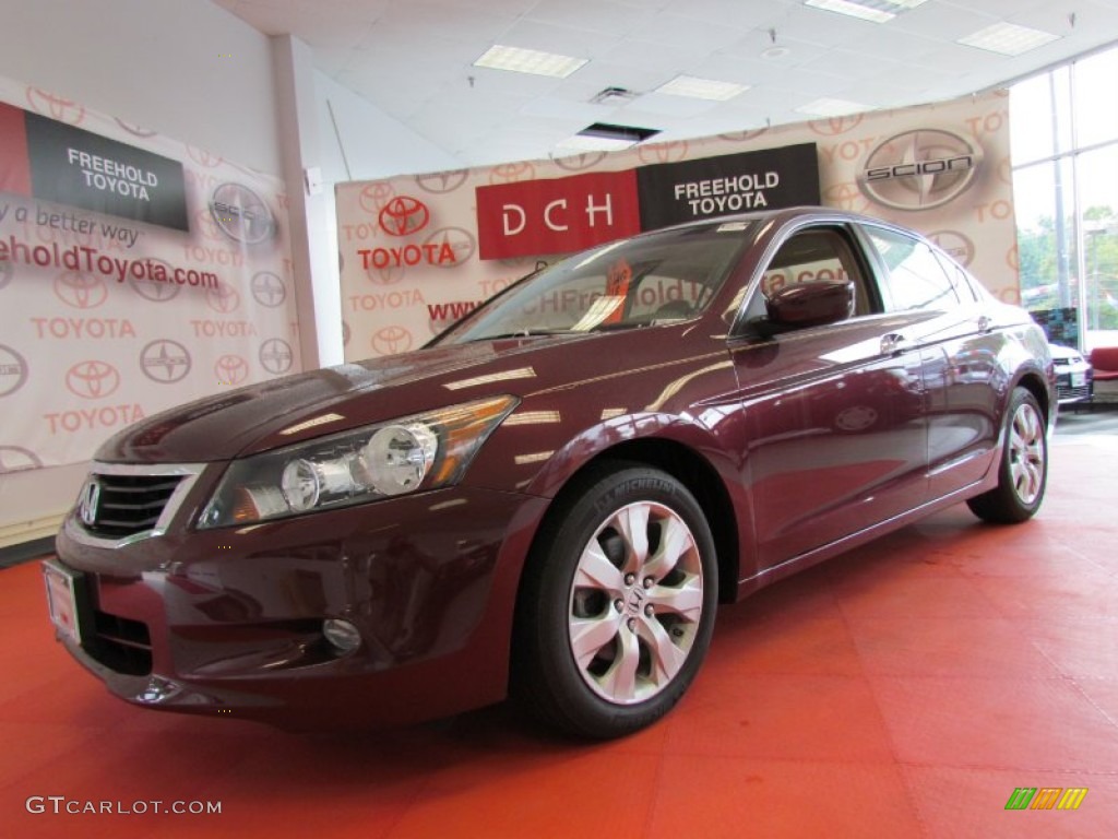 2008 Accord EX V6 Sedan - Basque Red Pearl / Ivory photo #1