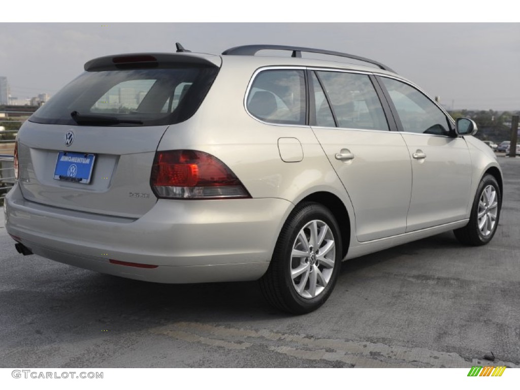 2012 Jetta SE SportWagen - White Gold Metallic / Cornsilk Beige photo #5