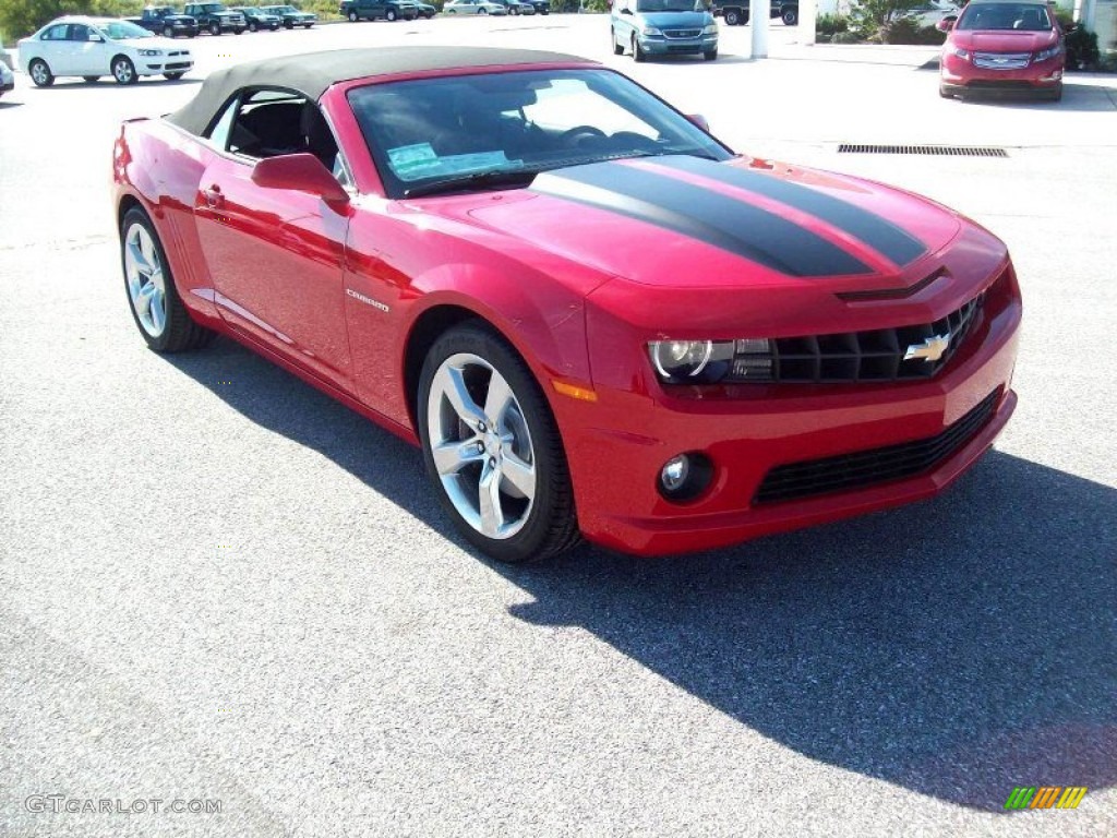 2012 Camaro SS/RS Convertible - Victory Red / Black photo #17