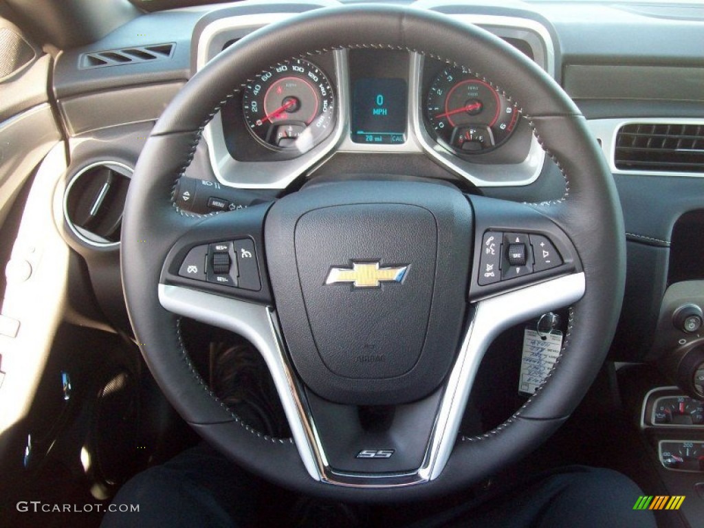 2012 Chevrolet Camaro SS/RS Convertible Black Steering Wheel Photo #54282788