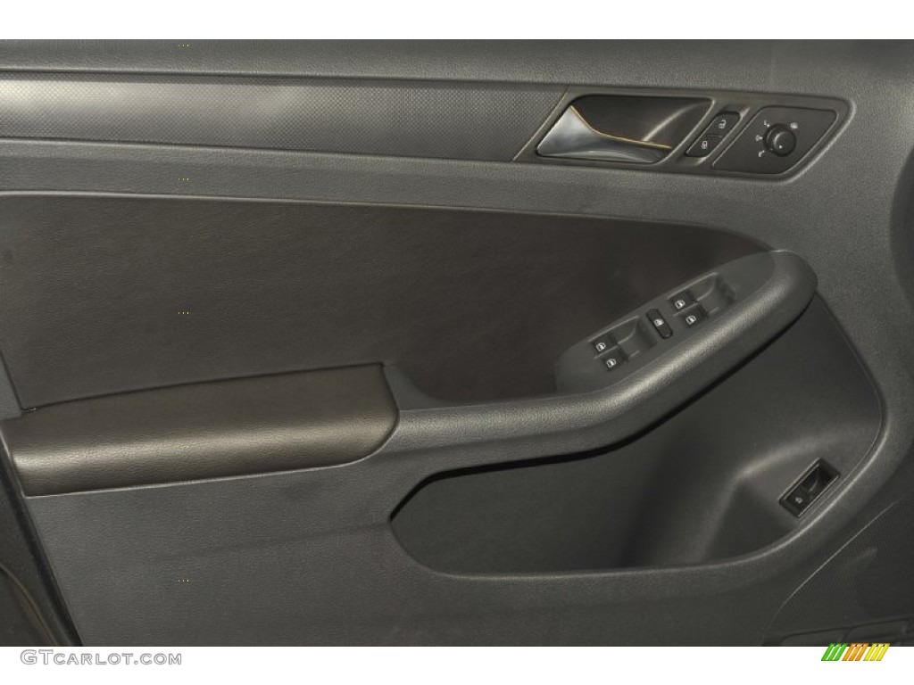 2012 Volkswagen Jetta SE Sedan Titan Black Door Panel Photo #54283673