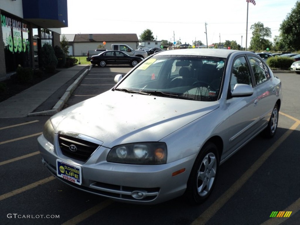2004 Elantra GLS Sedan - Sterling Silver / Gray photo #1