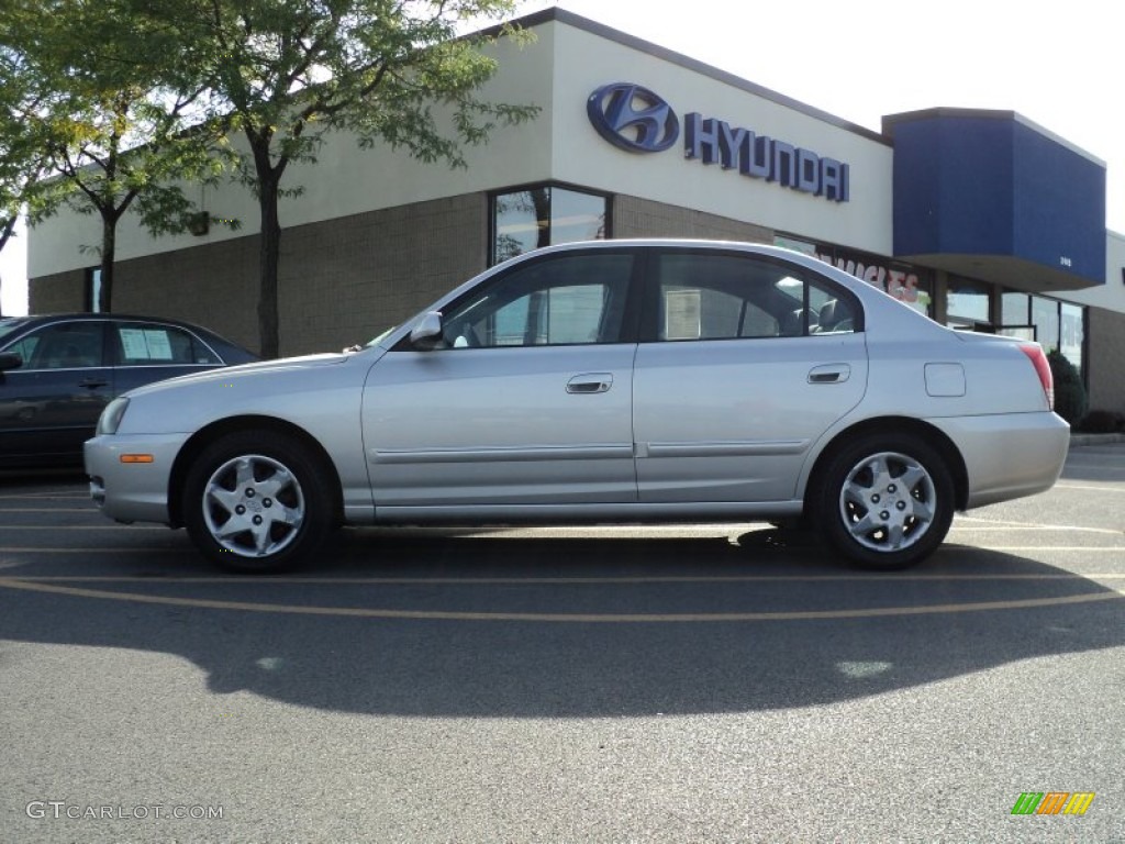 2004 Elantra GLS Sedan - Sterling Silver / Gray photo #6