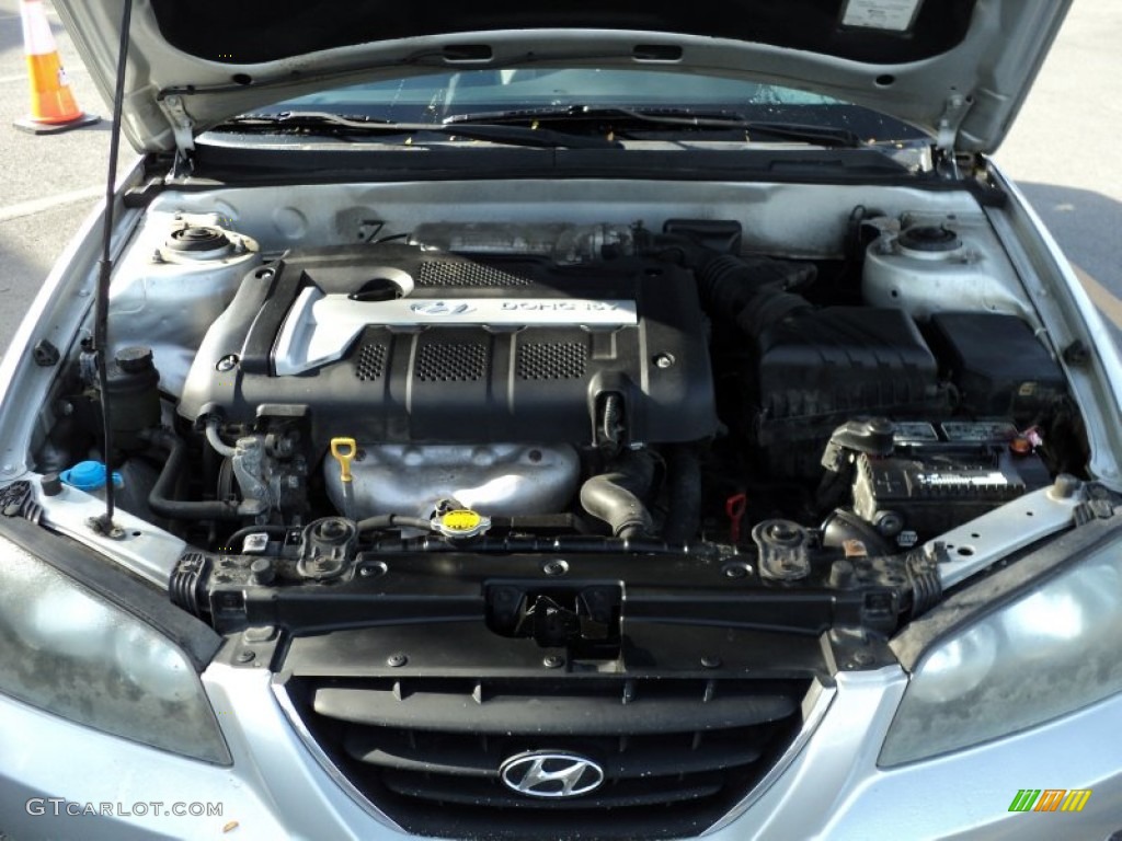 2004 Elantra GLS Sedan - Sterling Silver / Gray photo #14