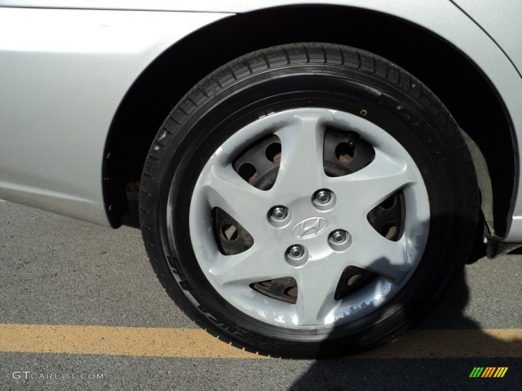 2004 Elantra GLS Sedan - Sterling Silver / Gray photo #16