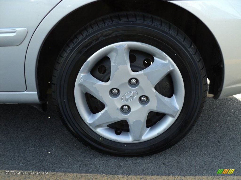 2004 Elantra GLS Sedan - Sterling Silver / Gray photo #17