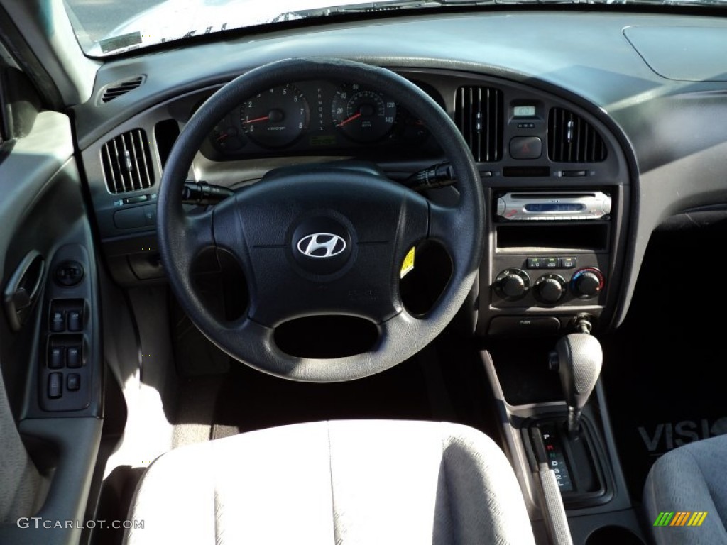 2004 Elantra GLS Sedan - Sterling Silver / Gray photo #24
