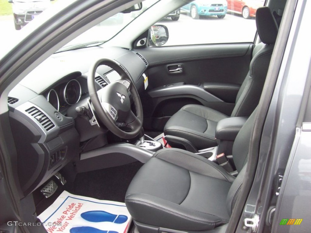 Black Interior 2012 Mitsubishi Outlander GT S AWD Photo #54287351
