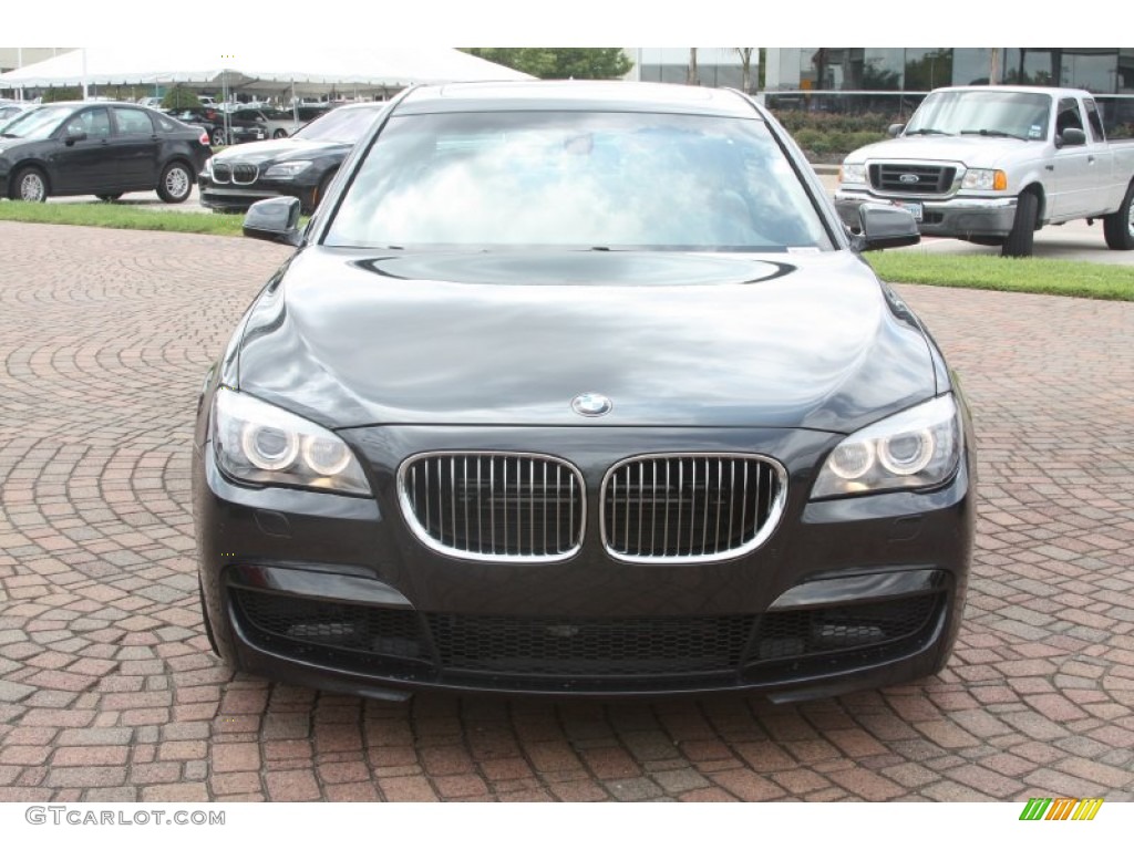 2011 7 Series 750i Sedan - Dark Graphite Metallic / Saddle/Black Nappa Leather photo #2